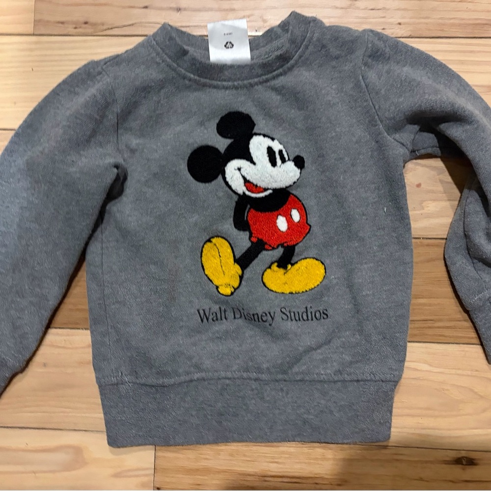 Vintage EUC Walt Disney World Sweatshirt with fuzzy Mickey Mouse